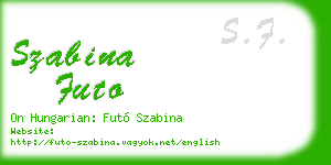 szabina futo business card
